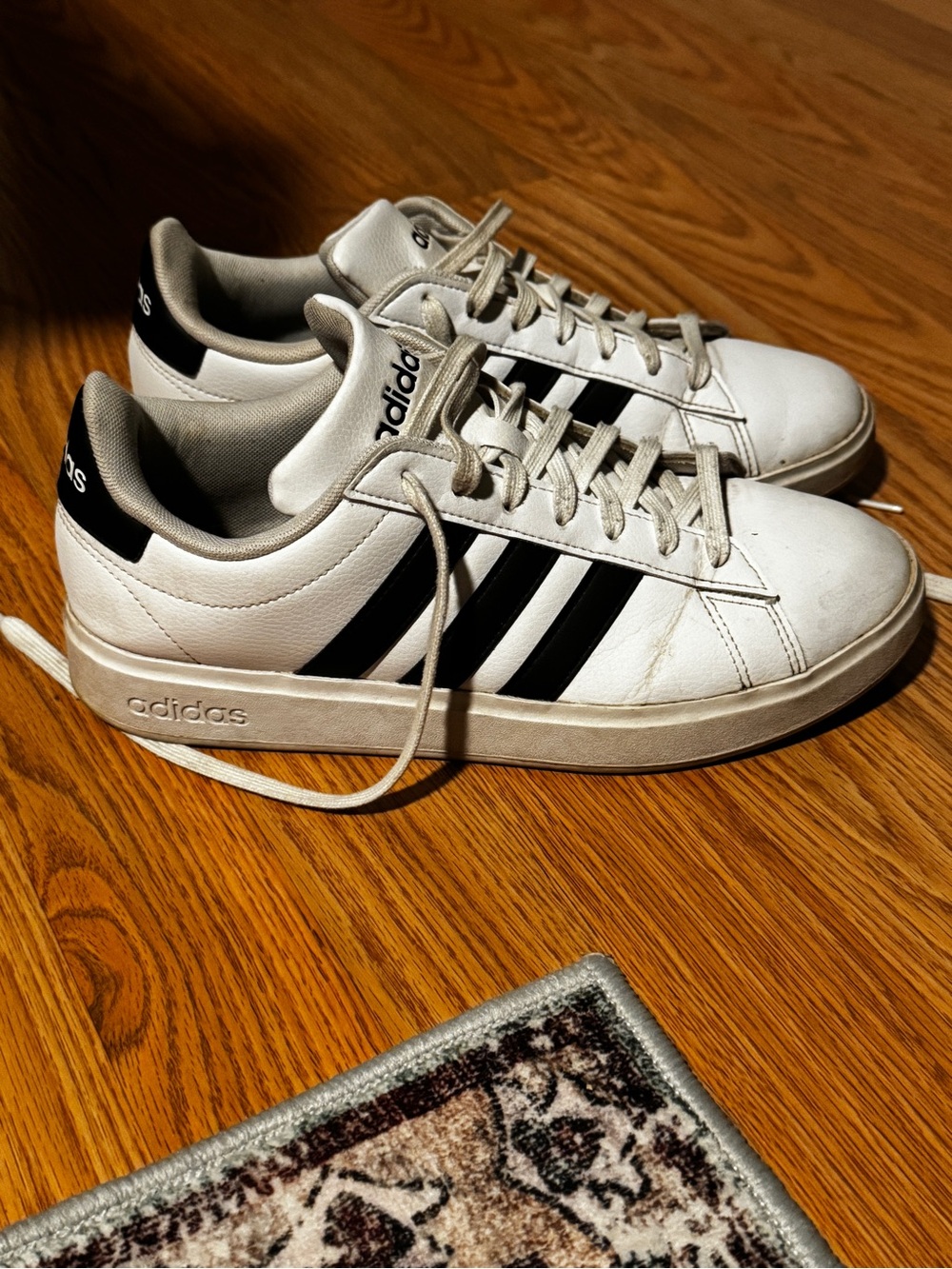 Adidas White Classic Court Sneakers